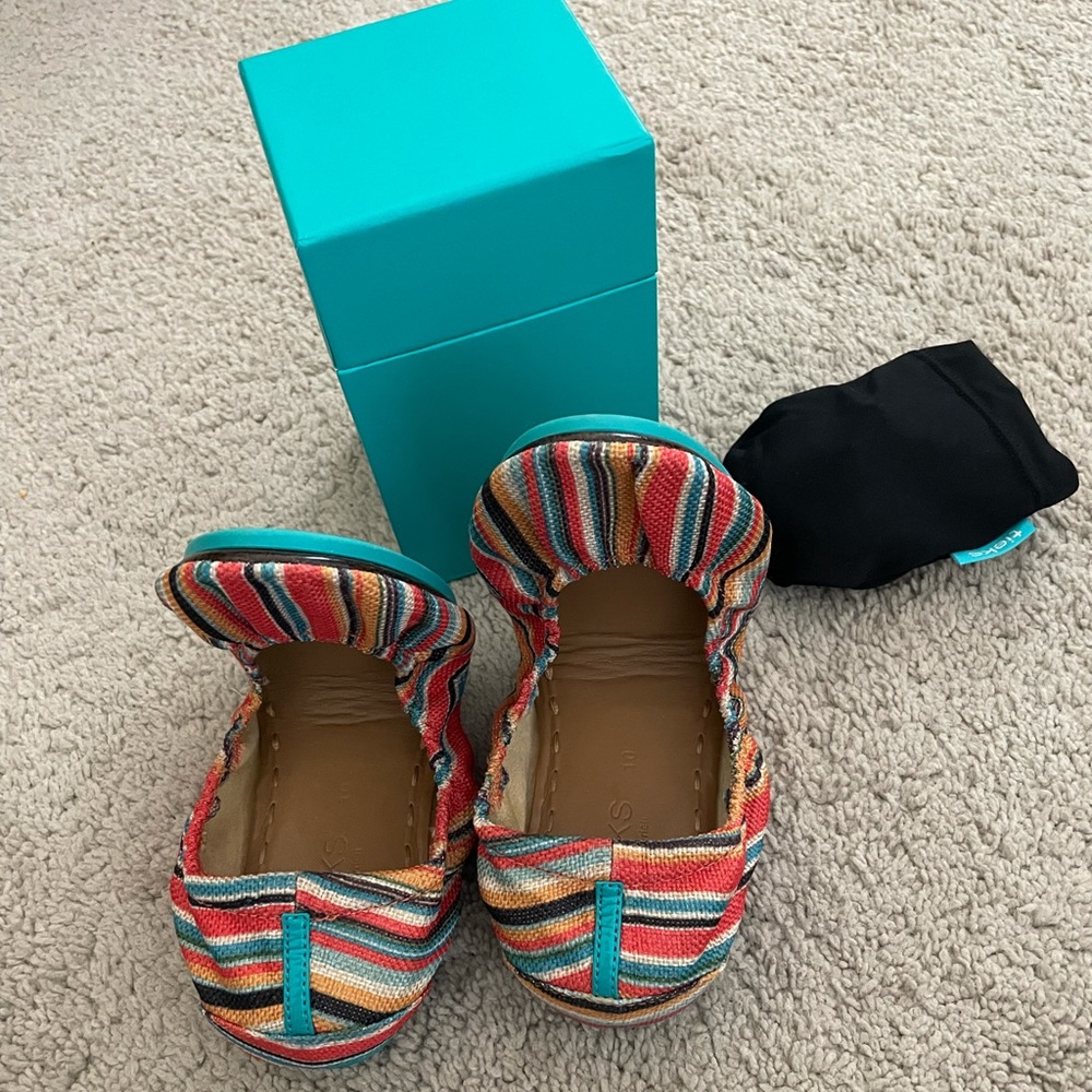 Tieks Sunset Stripe Vegan Ballet Flats Size 10